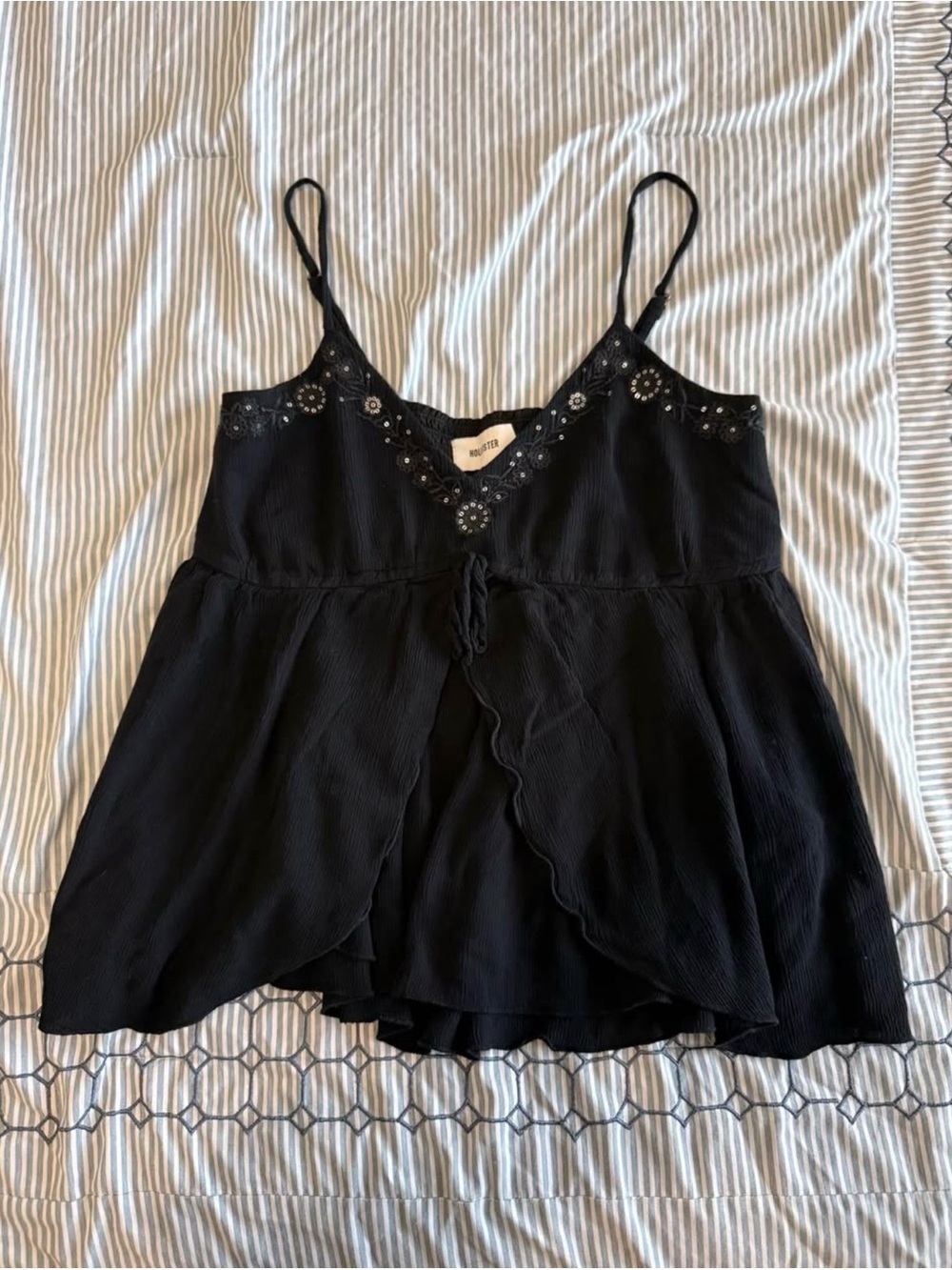 Hollister Black Embellished V-Neck Camisole